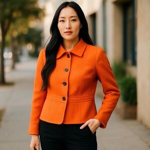 Talbots Bright Orange Suit Jacket
